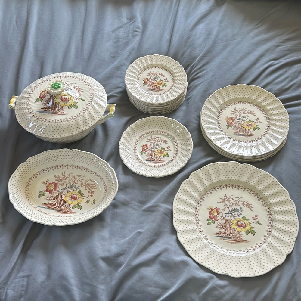 Vintage Royal Doultan dishes made in England